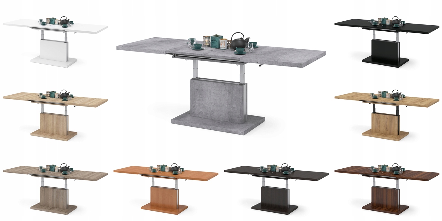 ASTON Dąb Sonoma ~ ŁAWA ROZKŁADANA PODNOSZONA STÓŁ Głębokość mebla 80 cm