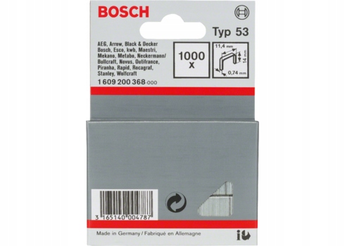 

Zszywki 14 mm Typ 53 Bosch 1000 szt.
