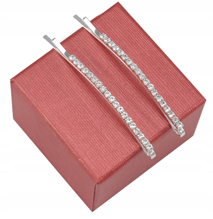 

Wsuwki Do Włosów Srebrne Szklane Cyrkonie 2 Szt