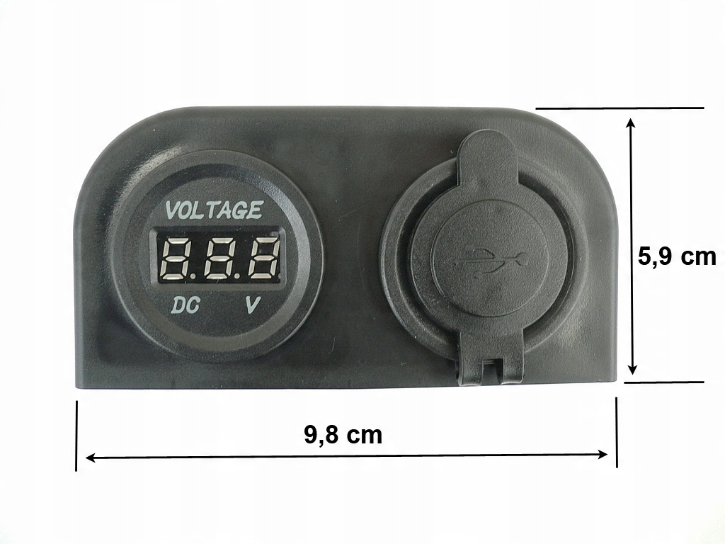 ЗАРЯДНОЕ УСТРОЙСТВО 2X USB 5V 3,1A ТЕСТЕР ВОЛЬТМЕТР 12V 24V фото 11