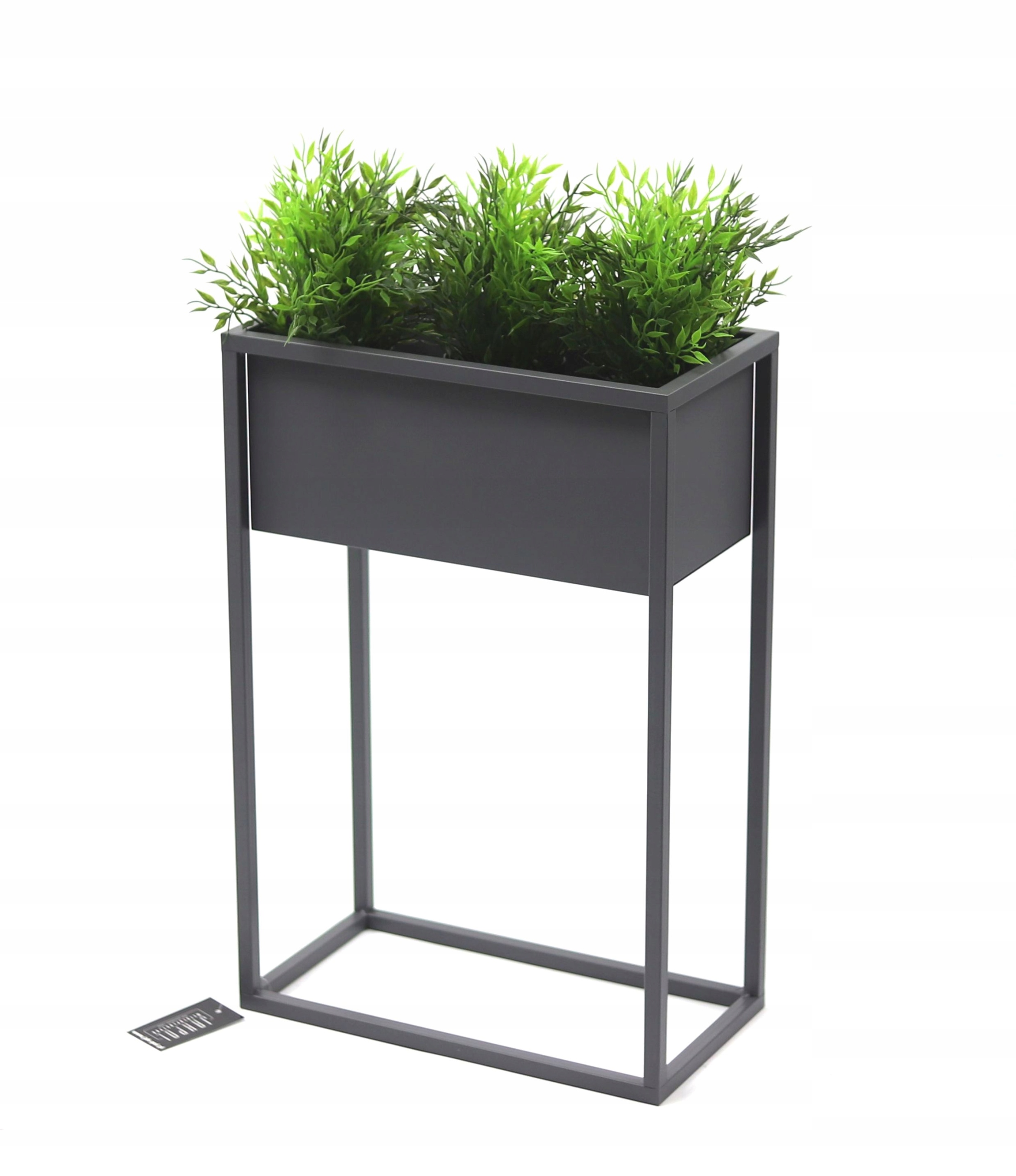 

Kwietnik Metalowy Stojak 60x40 szary skrzynka Loft