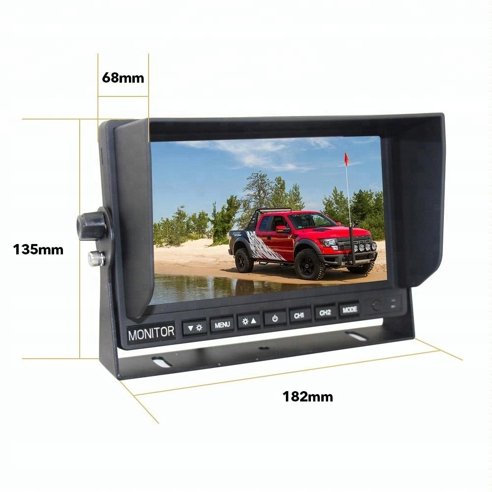 MONITOR LCD 7 HEAVY DUTY 4 PIN dla 2 kamer cofania Brand Expert Electronics