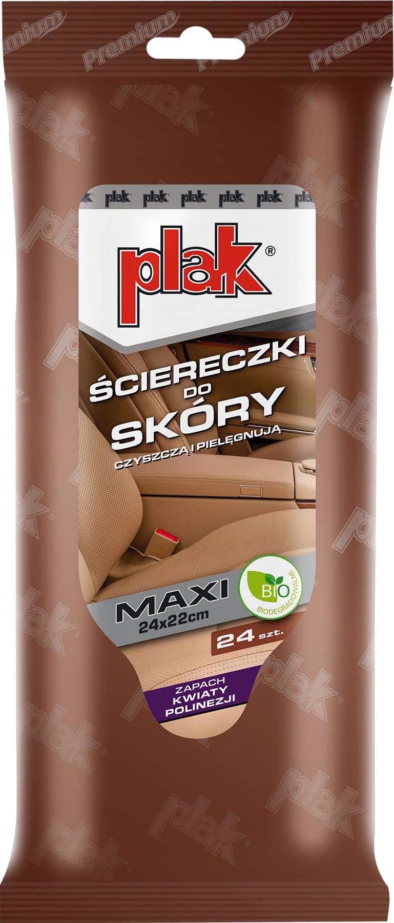 Nawilżane ściereczki do czyszczenia skóry Plak 24 sztuki