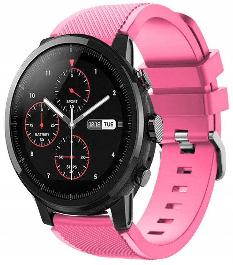 Różowy Silikonowy Pasek Xiaomi Amazfit 2 Stratos (Tech-Band)