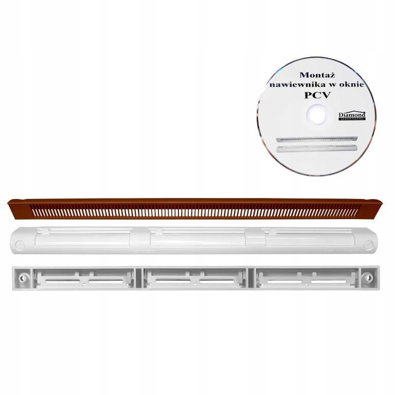 

Nawiewniki do okna okien Vt 101 Jasny Brąz/biały