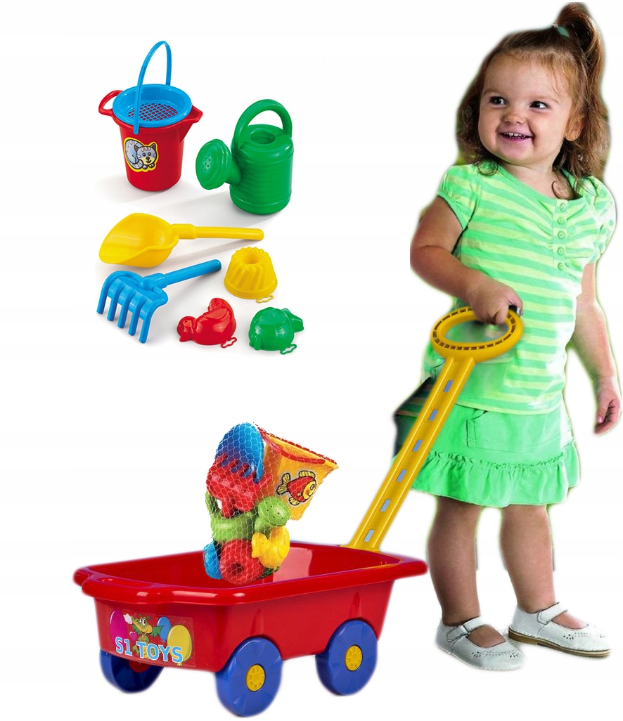 ТЕЛЕЖКА С РУЧКОЙ ТАЧКУ ПЕСОЧНИЦА + КОМПЛЕКТ БЕСПЛАТНО