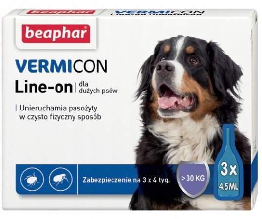 

Vermicon Pies od30kg Krople Kleszcze Pchły 3x4,5ml