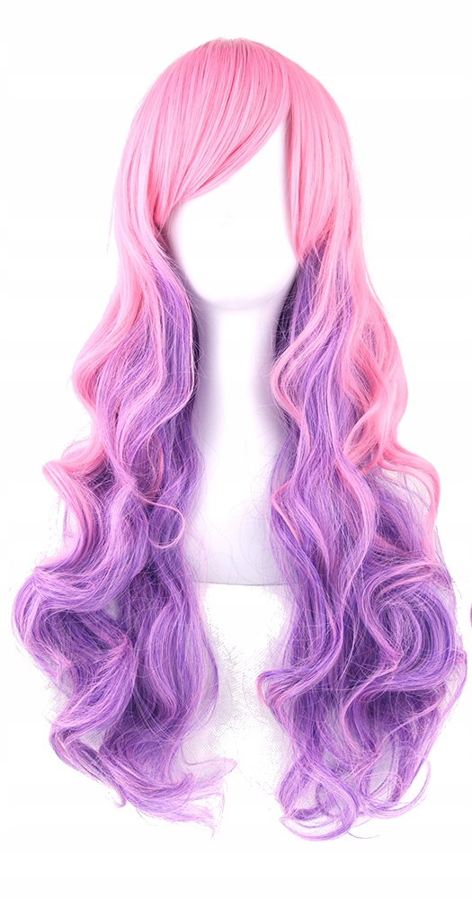

Peruka Ombre Cosplay 70 CM Glam Rock Fiolet-różowa