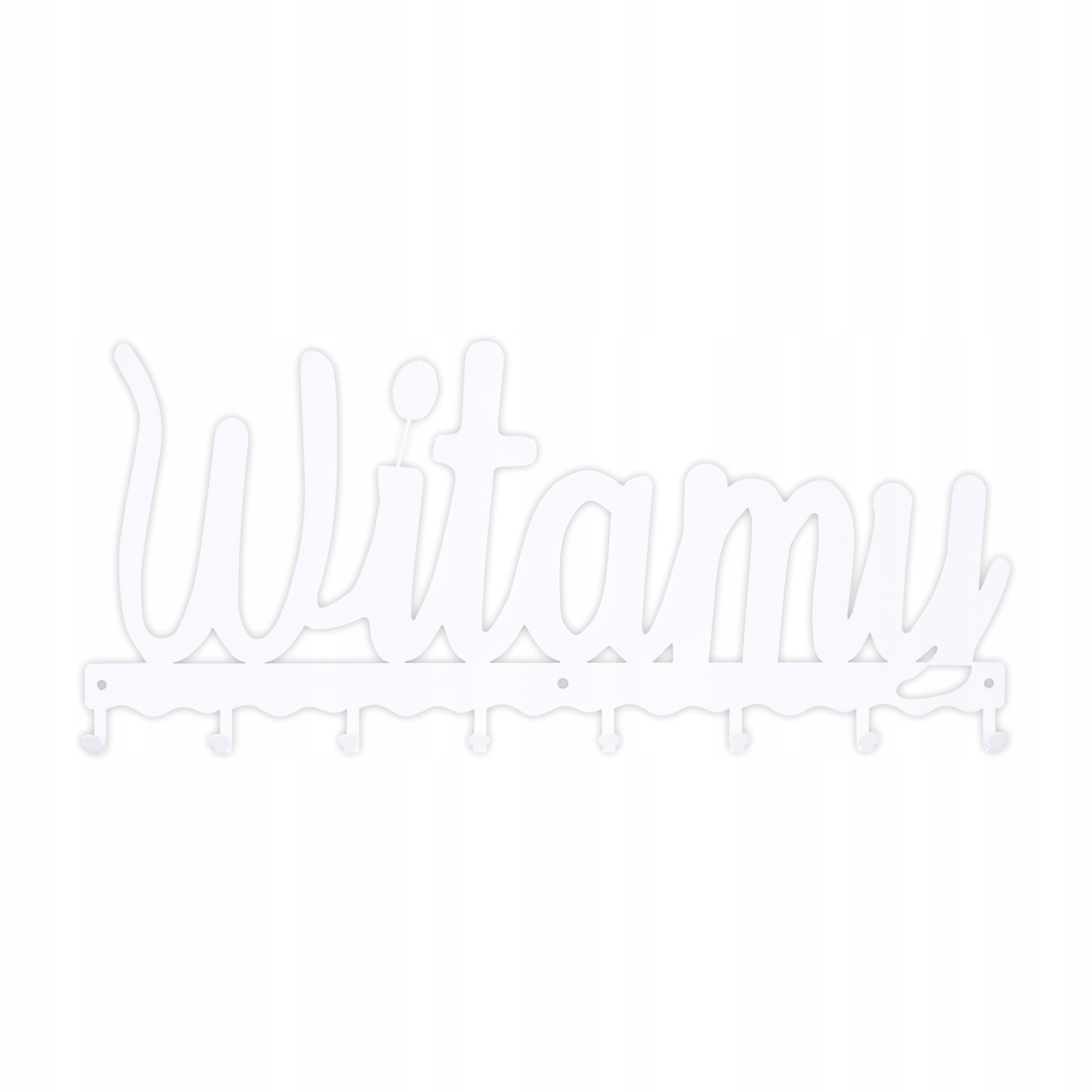 

Wieszak ścienny metalowy Witamy biały