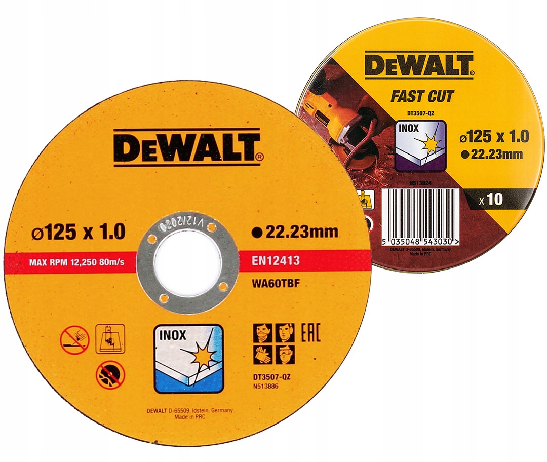 

Tarcza do metal Inox 125x1mm 10sztuk DeWalt DT3507