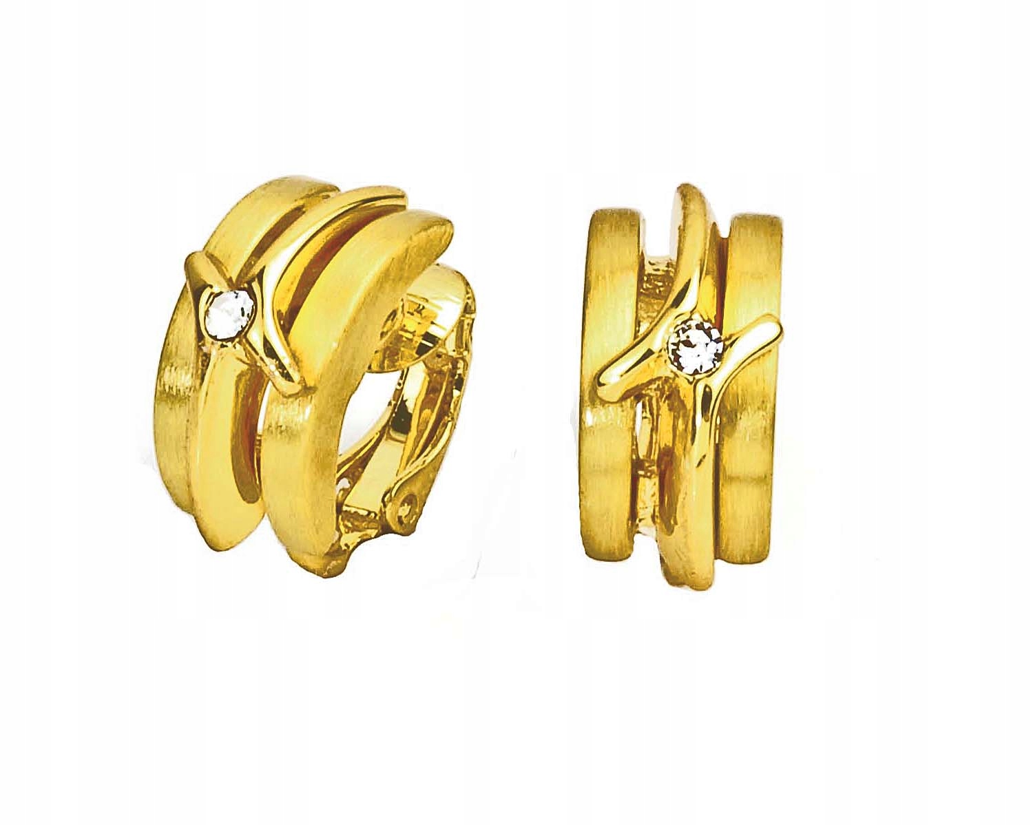 

klipsy złote srebrne małe Colibra matowe Swarovski