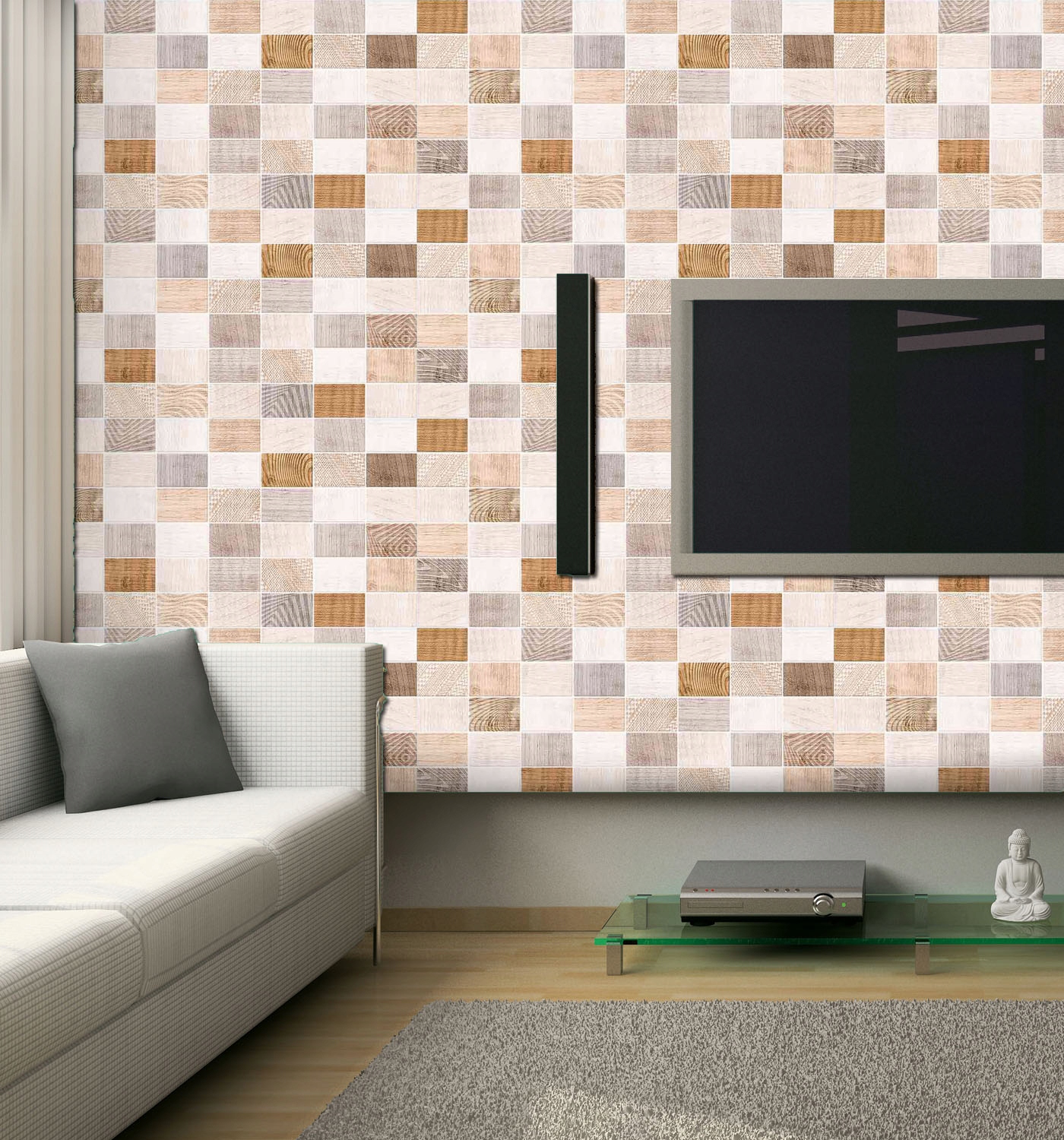 Ścienne Panele Drewno Mozaika 3D PCV MAT WOOD Szerokość produktu 48 cm