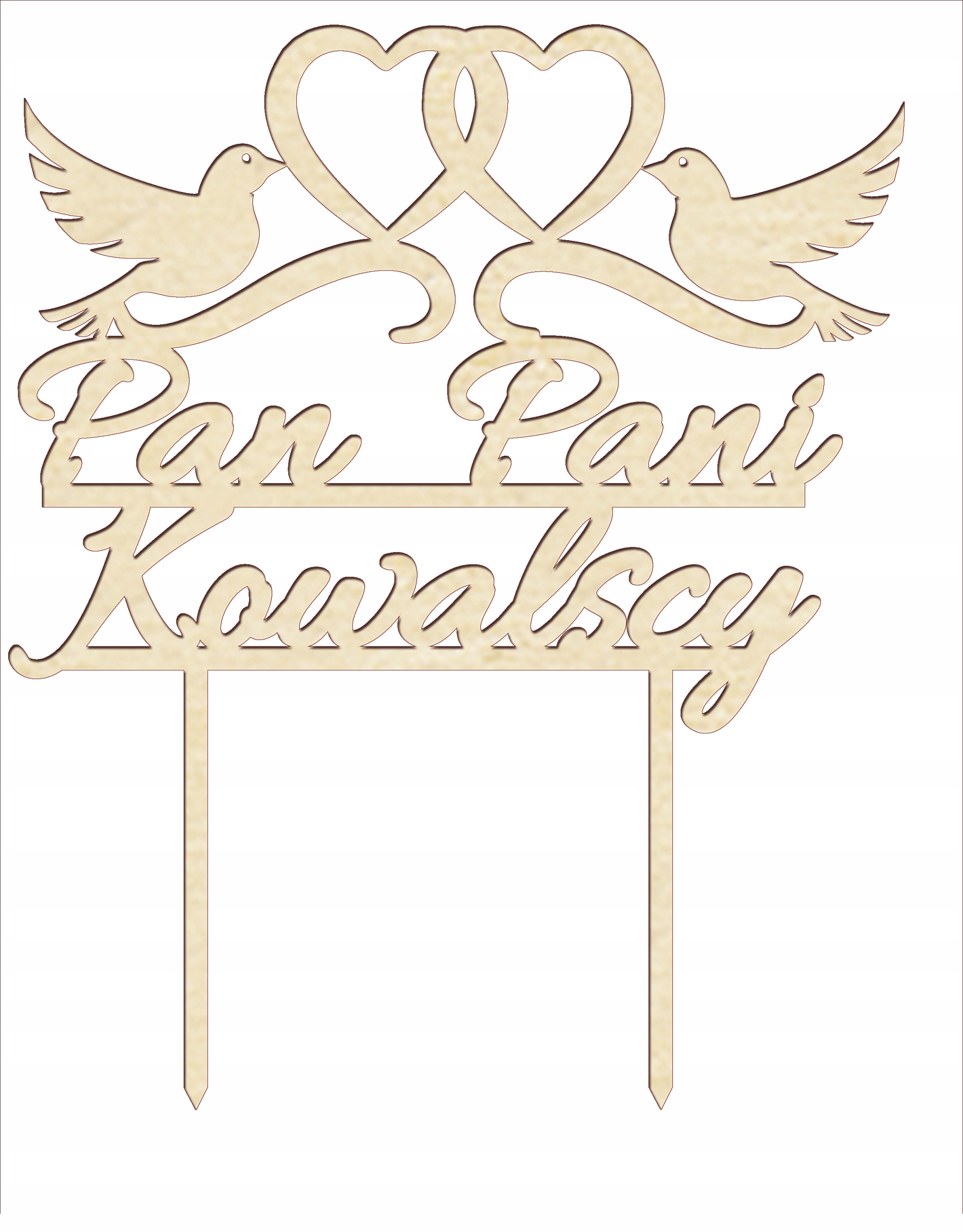 TOPPER TOPER ŚLUBNY NA TORT ŚLUB PAŃSTWO MŁODZI Z NAZWISKIEM, NAZWISKO 1