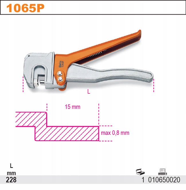 SZCZYPCE DO KARBOWANIA BLACHY 228MM BETA 1065P Mark Beta