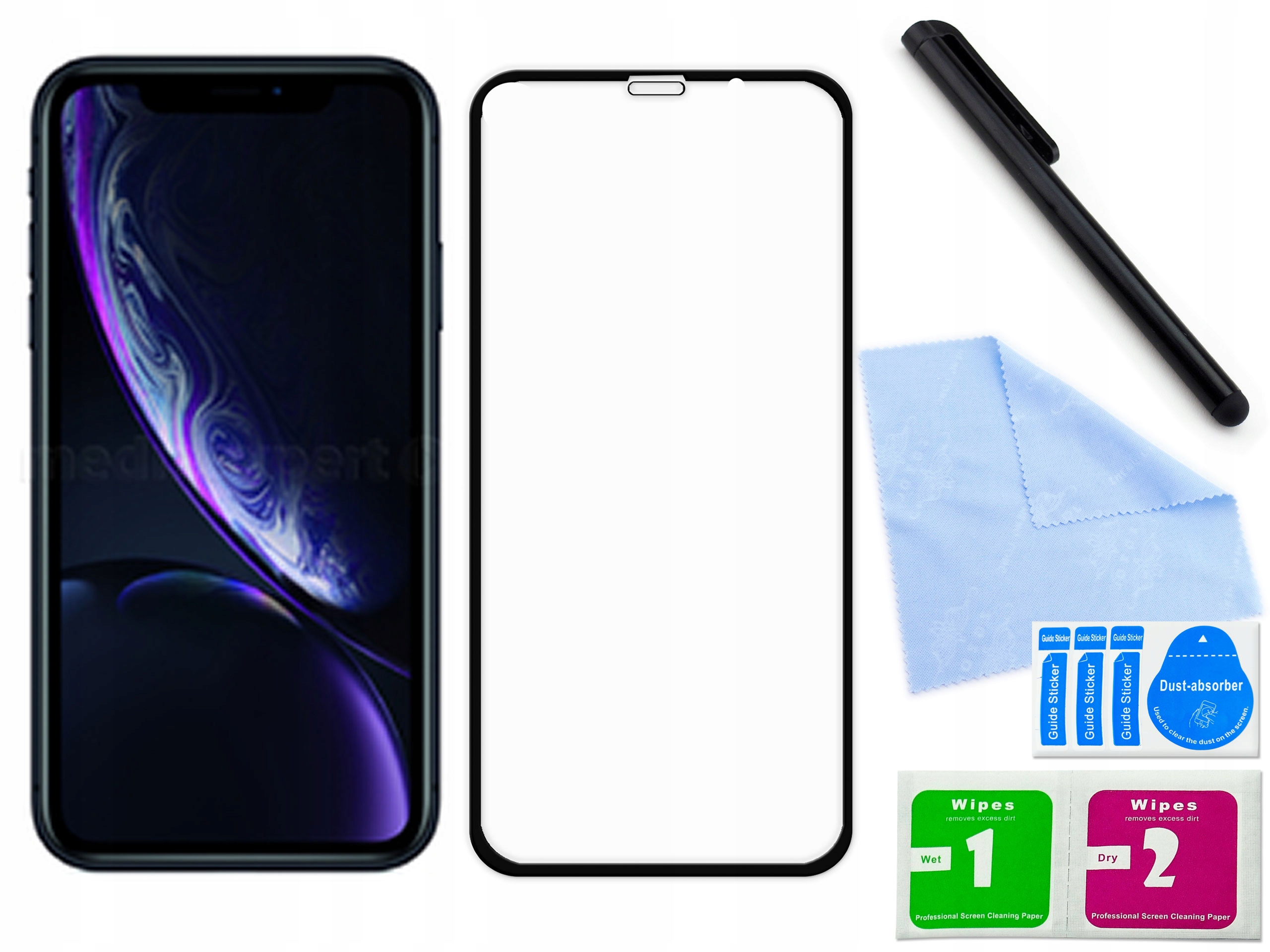 

Szkło hartowane 3D Apple iPhone Xr Czarny szybka