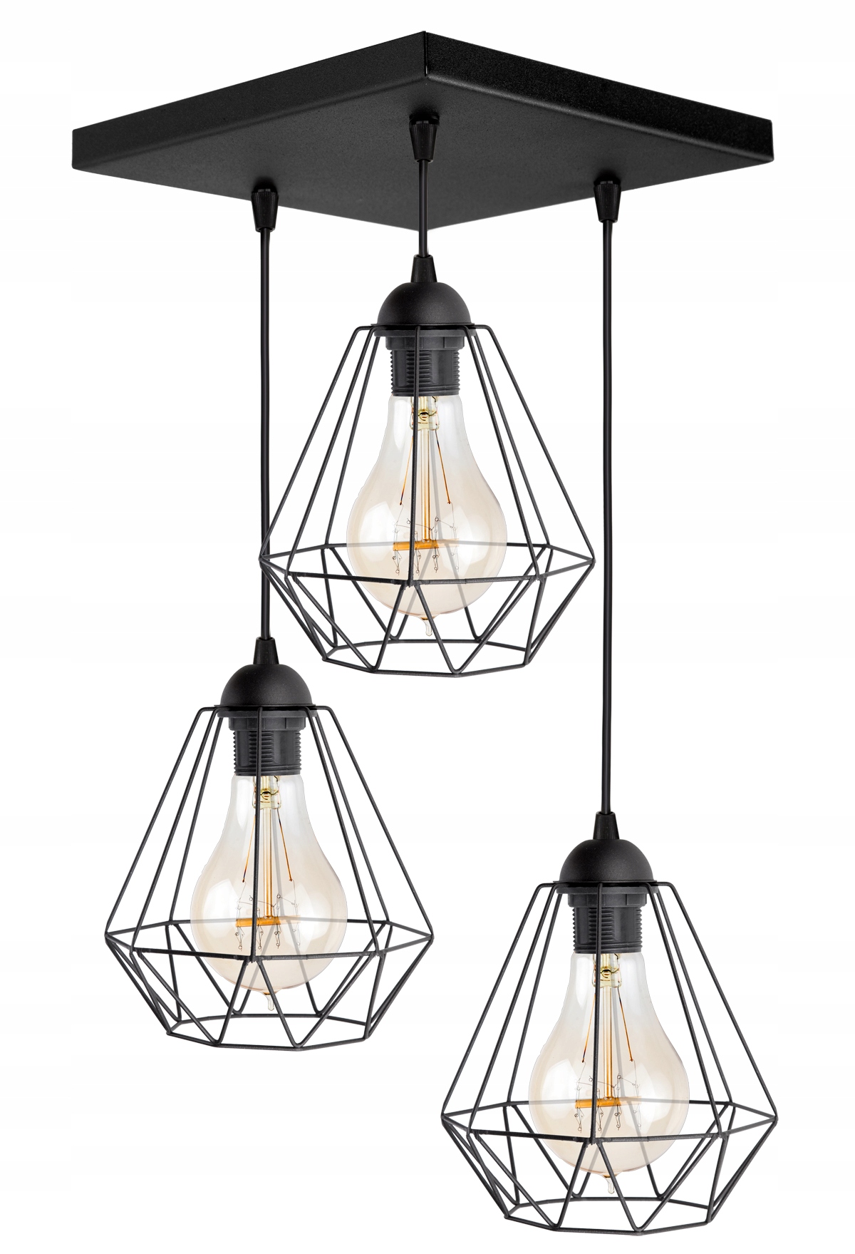 

Sufitowa Lampa Wisząca Diament Loft Edison Retro