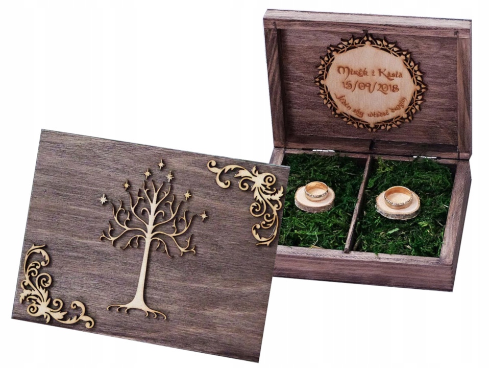 

Pudełko na obrączki Władca Pierścieni Ślub Wesele