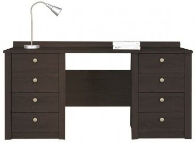 Duże biurko 160cm dąb sonoma czekolada masywne F16