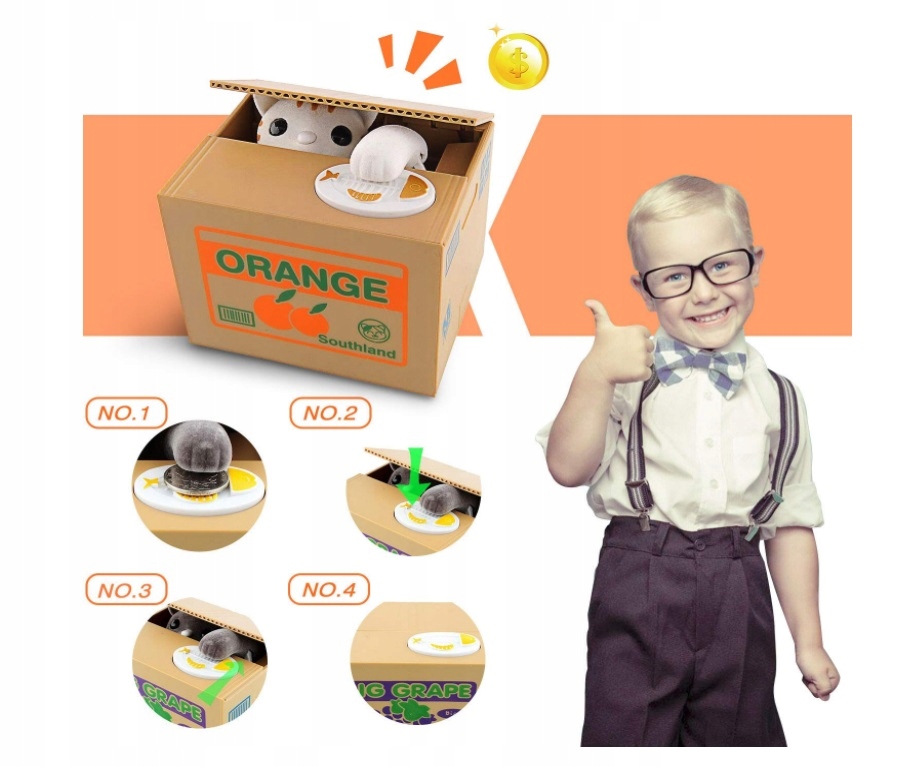 ZABAWKA KOT ZŁODZIEJASZEK SKARBONKA 036272 Płeć chłopcy