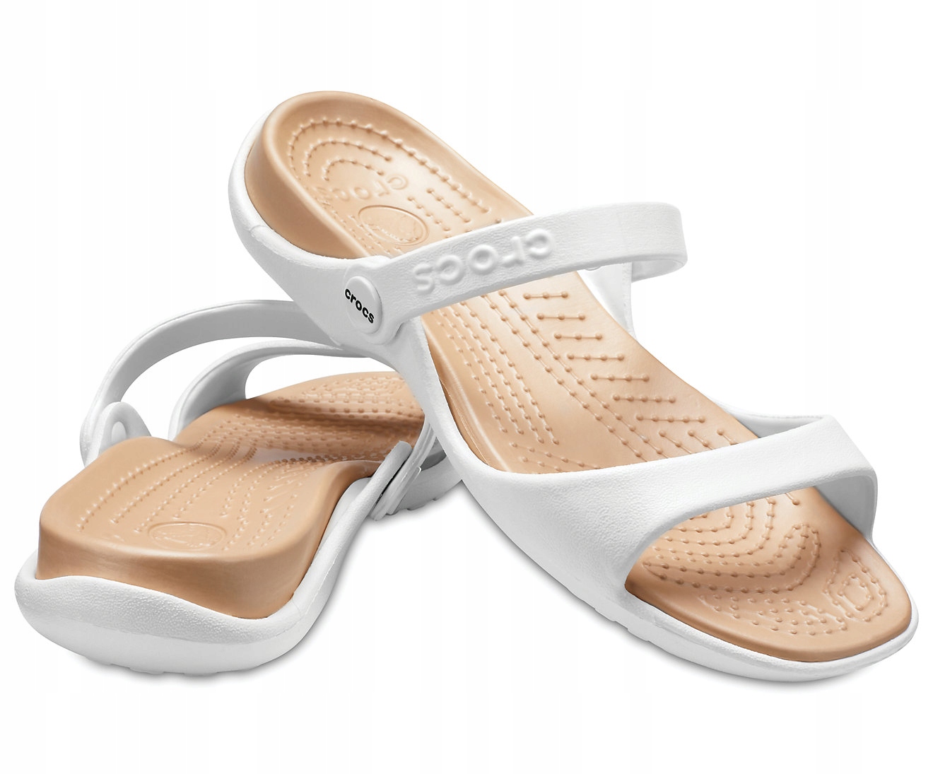 

Crocs Cleo białe oyster sandały klapki W10 40-41