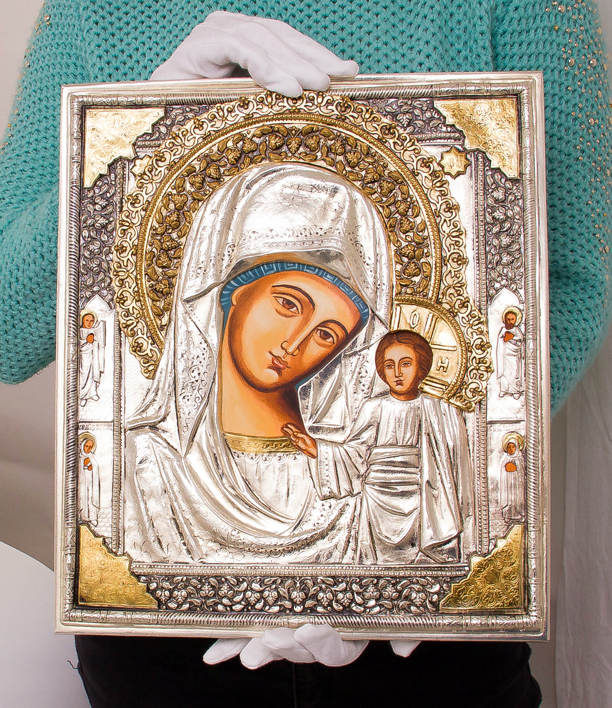 Ikona Matki Bożej Kazańskiej RĘCZNIE PISANA nr 38 Czas powstania Brak informacji