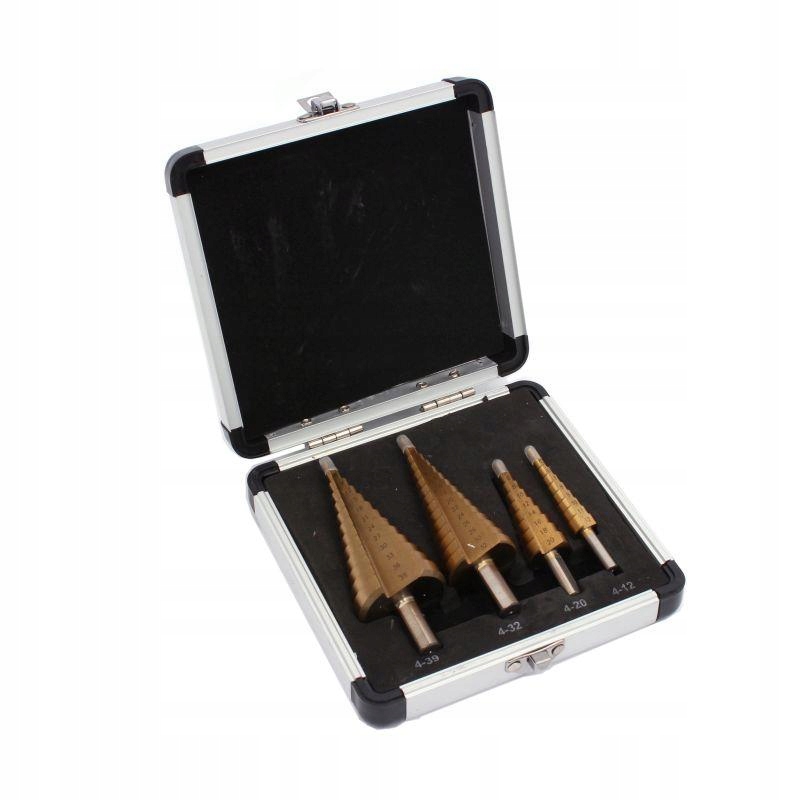 Vrták stupňovitý vánoční 4dílná 12,20,32,39 mm kazeta WS44