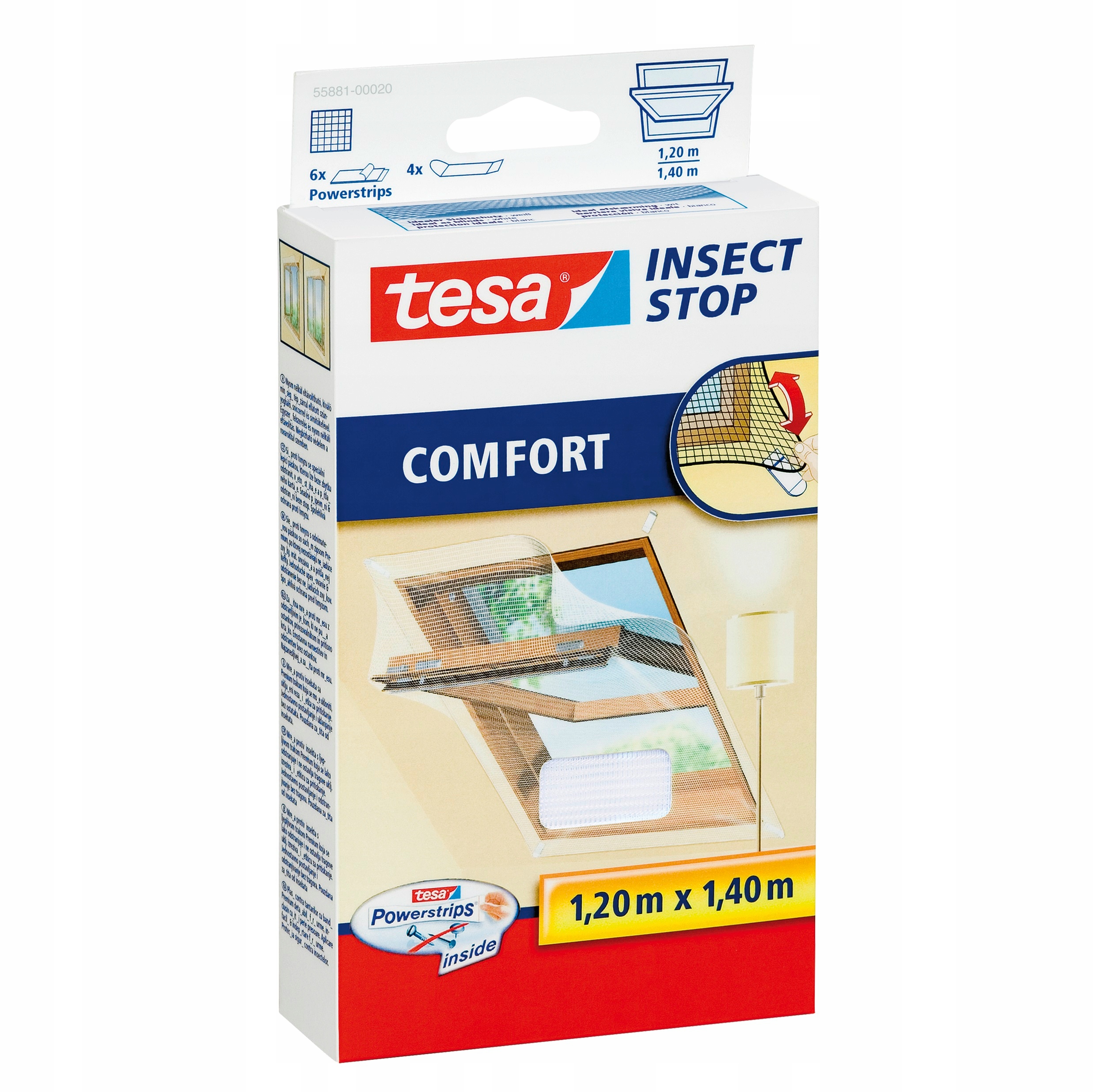 

Moskitiera na okno dachowe tesa 1,2 x 1,4m biała