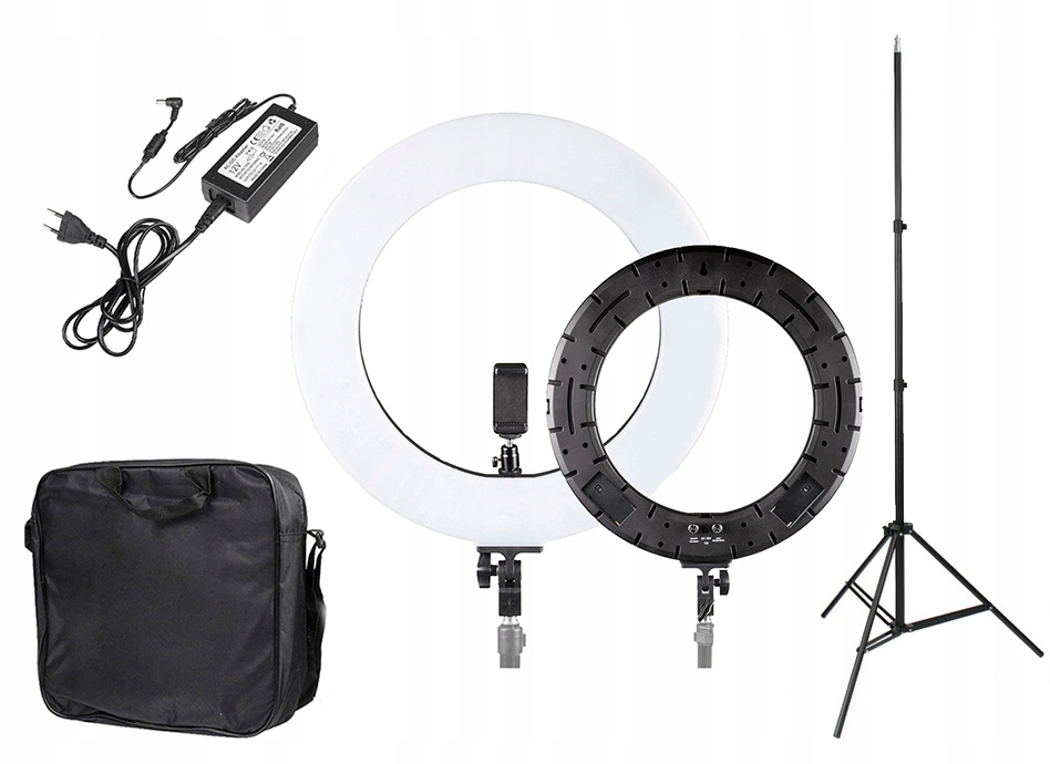 LAMPA RING LED 60W RL480 TORBA 3200K 5600K +STATYW