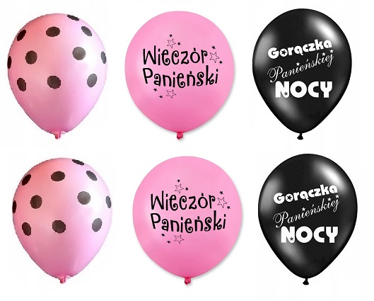 

Balon Na Wieczór Panieński Balony 6 Sztuk Komplet