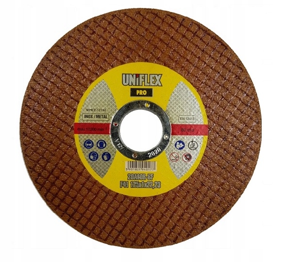 

Tarcza do cięcia stali 125x1,6mm Inox Uniflex/pro