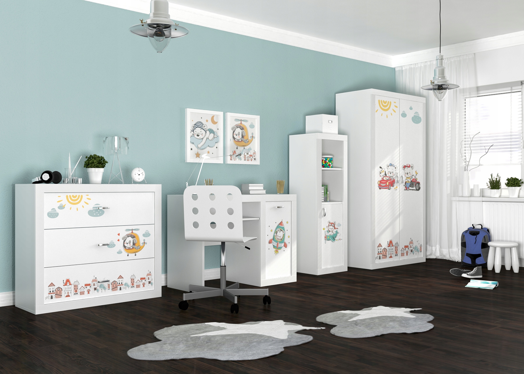 ZESTAW MEBLI FILIP z GRAFIKĄ SNOW PRINCESS AJ Marka inna