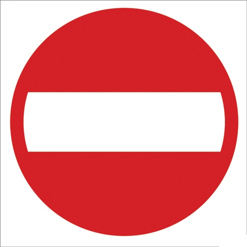 

Znak Tablica Zakaz Wjazdu 40x40 cm 5 mm