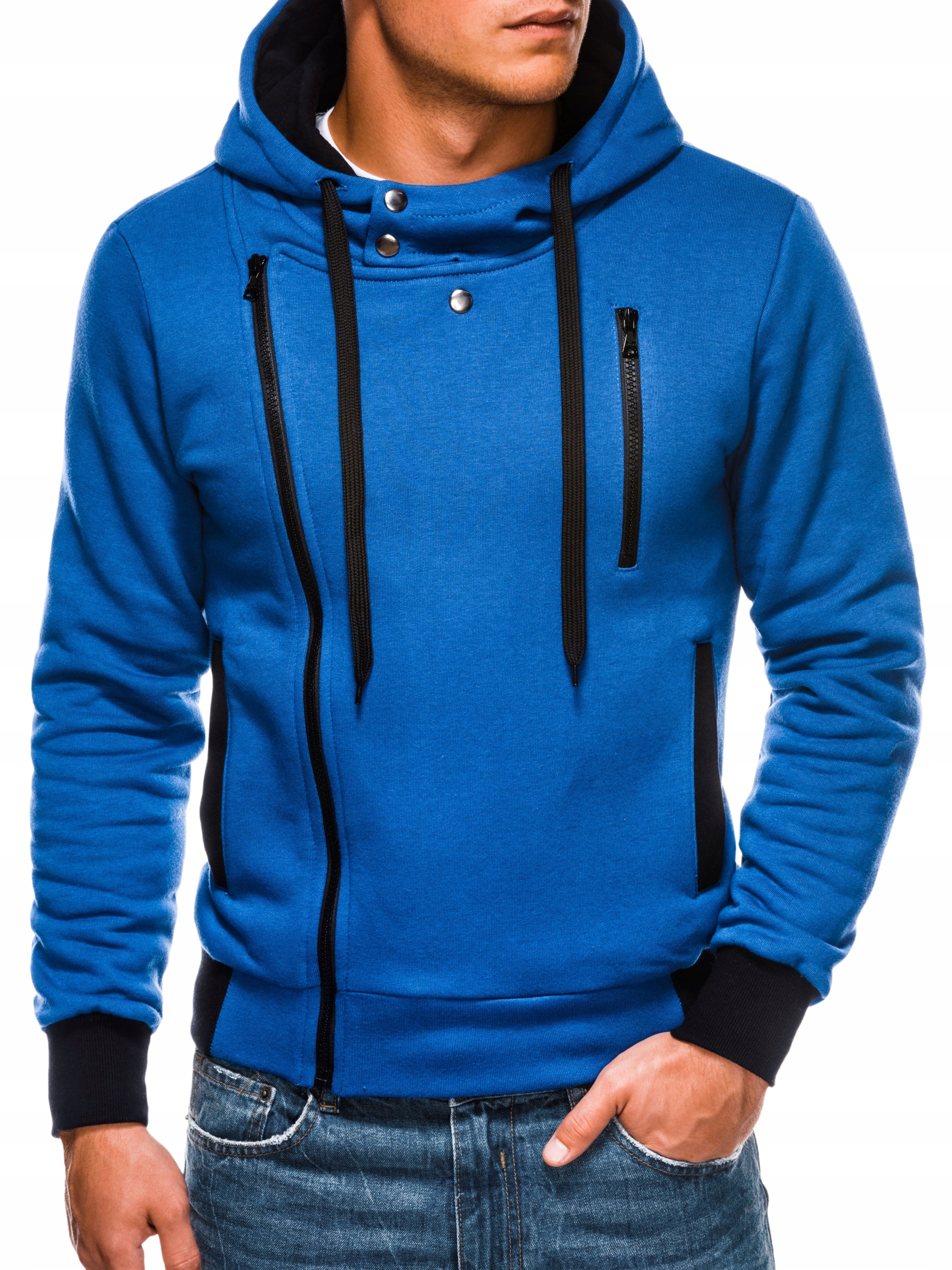 

Ombre Bluza rozpinana z kapturem B297 nieb. M