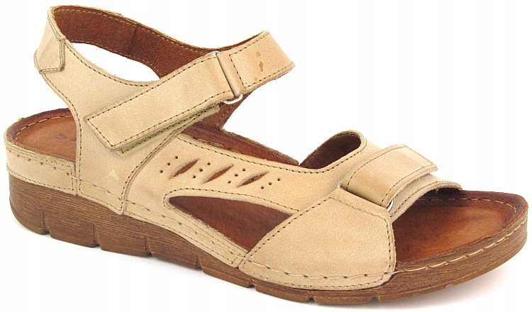 

Sandały Stella 907 skóra beżowe r. 39