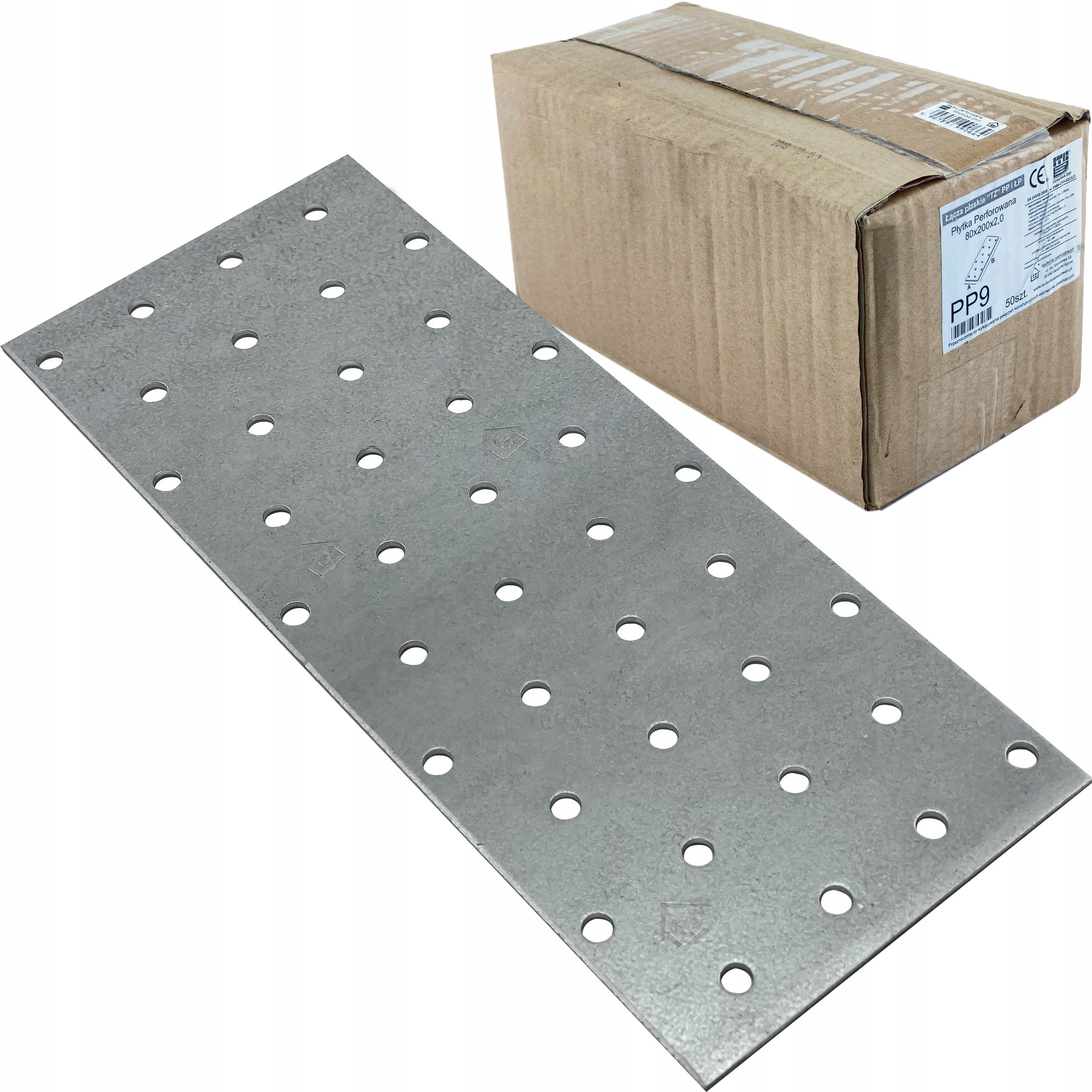 

Łącznik płaski Płytka perforowana PP9 80x200 50szt