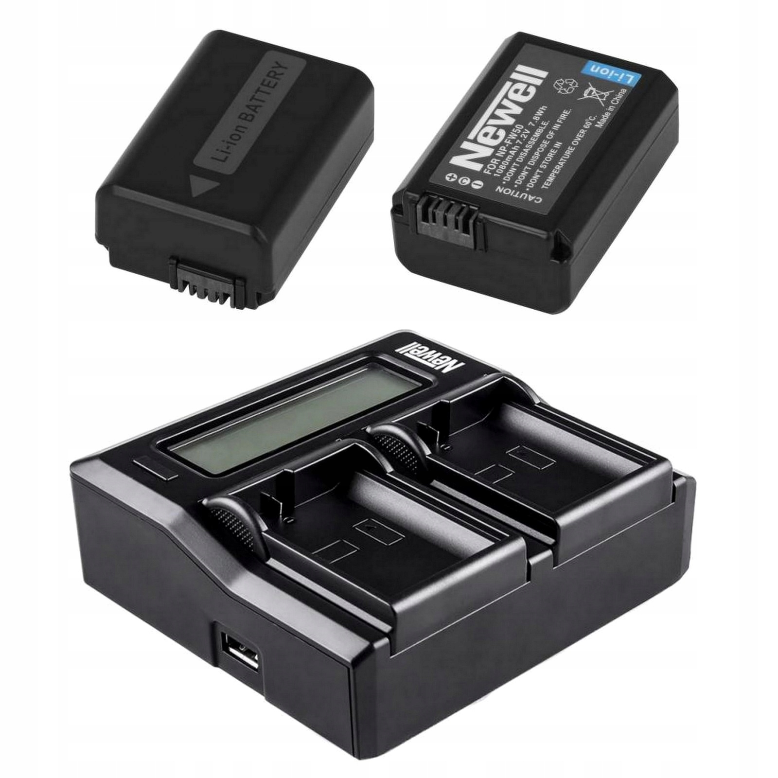 ŁADOWARKA DUAL LCD +2 AKUMULATORY DO SONY NP-FW50