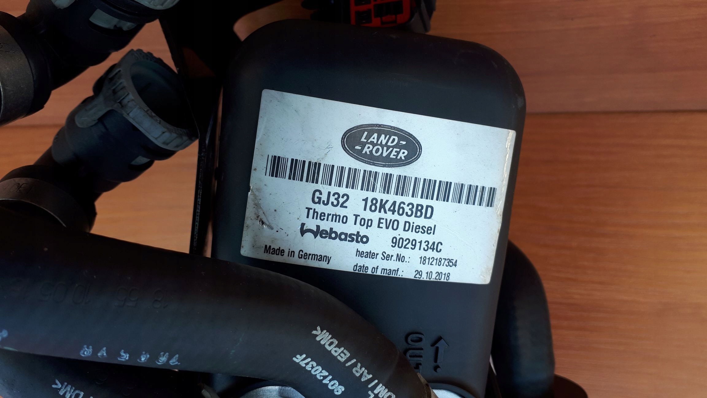 Webasto LAND ROVER Evoque GJ32 18K463BD Diesel 18r Producent części Webasto
