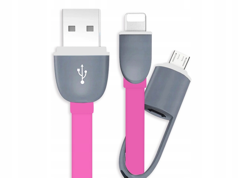 

Kabel Usb 2W1 Ładowarka Micro Usb IPhone Lightning