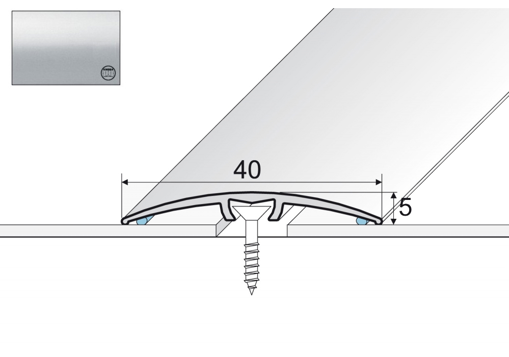 

Listwa aluminiowa szybki montaż A64 Srebro 93cm