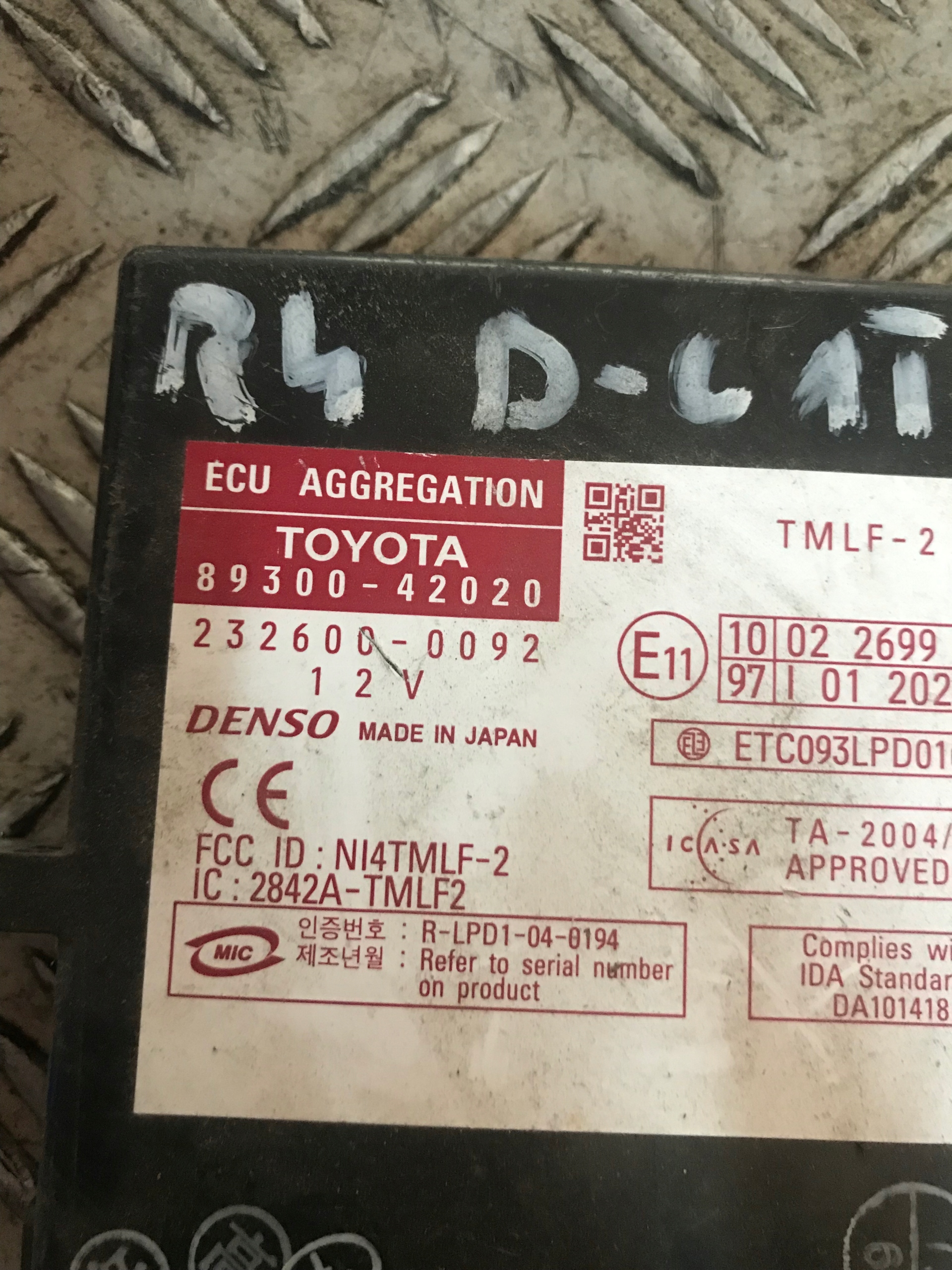 MODUŁ STEROWNIK RAV 4 2.2 D-CAT 89300-42020 Numer katalogowy części 89300-42020