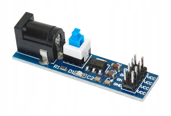 AMS1117 moduł zasilania 3,3V, gniazdo włącznik LED