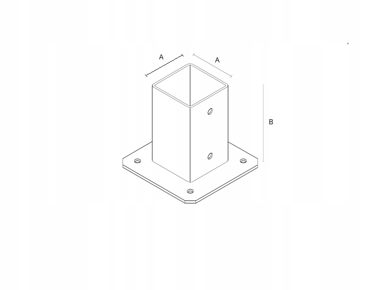 PODSTAWA SŁUPA PRZYKRĘCANA WSPORNIK KOTWA 100x100 Producent Mark