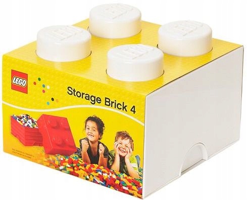 

Lego Pojemnik Klocek 4 Pudełko Biały Duży