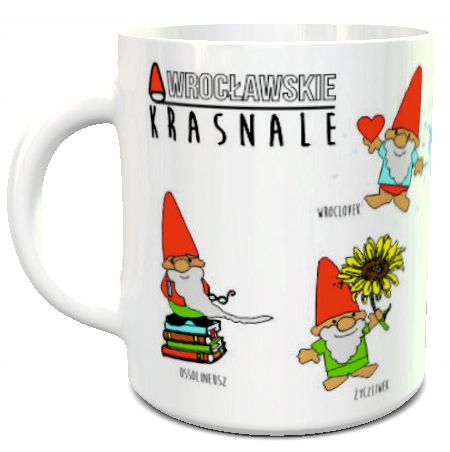 

Kubek z nadrukiem, kubek wrocławskie krasnale