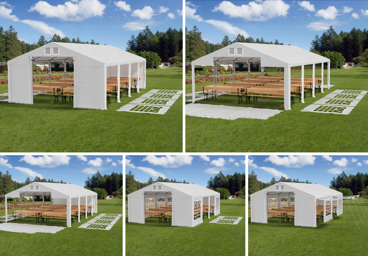 5x6m 2-2,91m Namiot handlowy ogrodowy wzmocniony Liczba ścianek bocznych 6 ścianek