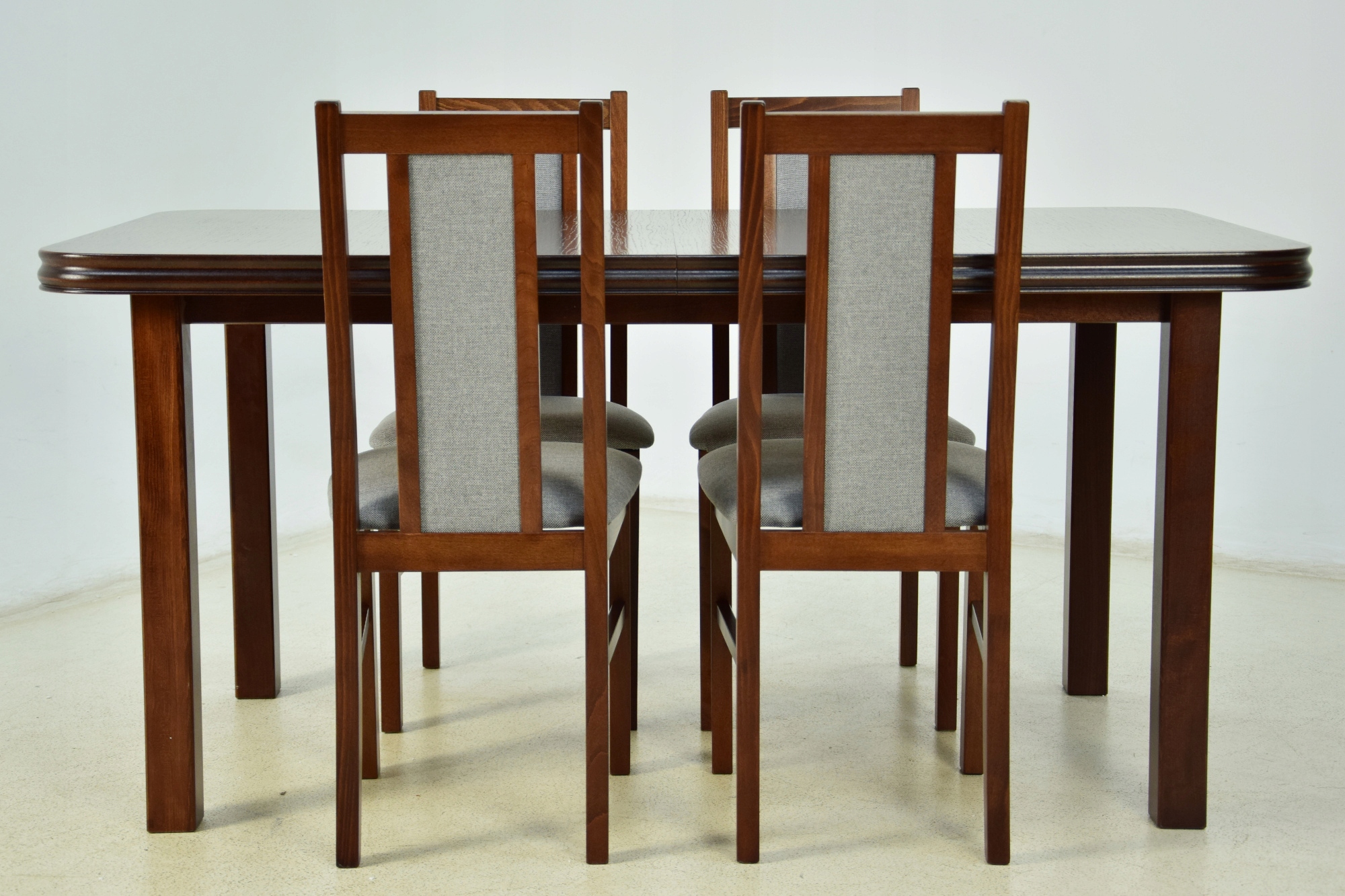 ROZKŁADANY STÓŁ do kuchni i 4 krzesła LITE DREWNO Kształt blatu prostokątny