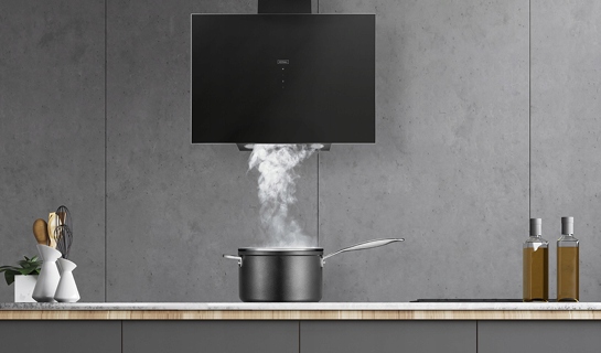 Okap KERNAU KBH 0860.1 B LED 342m3/h czarny 65dB Model KBH 0860.1B