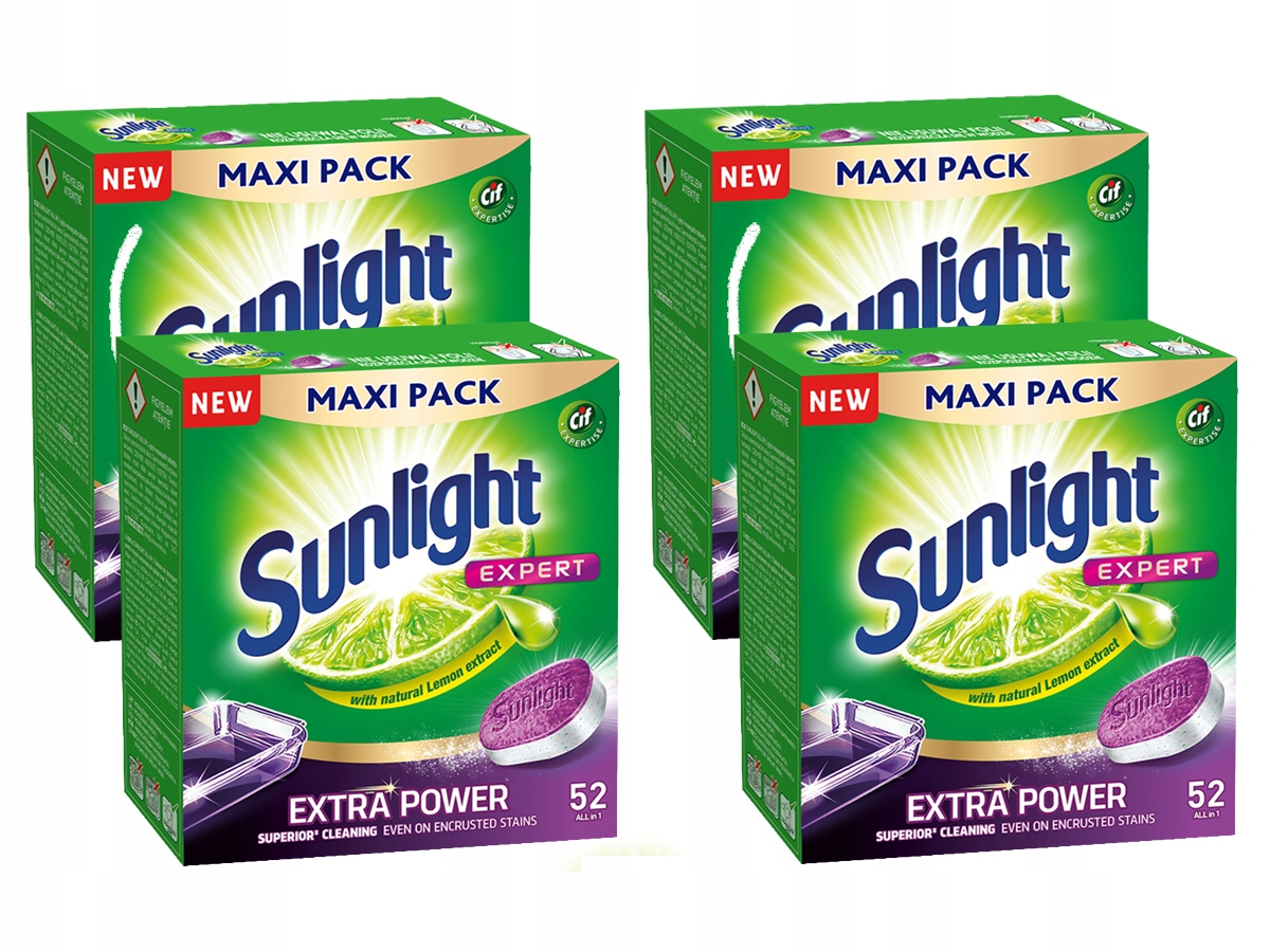 SLNEČNÉ svetlo Extra umývačka riadu tablety Citrusové 208 Ks