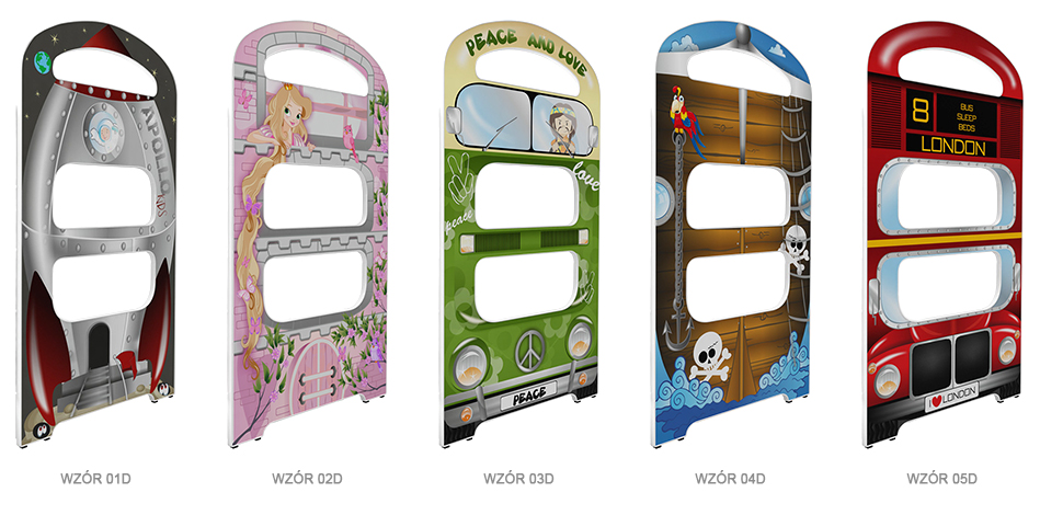 Łóżko piętrowe 190x80 + grafika DOMINIK 2 Długość 198 cm