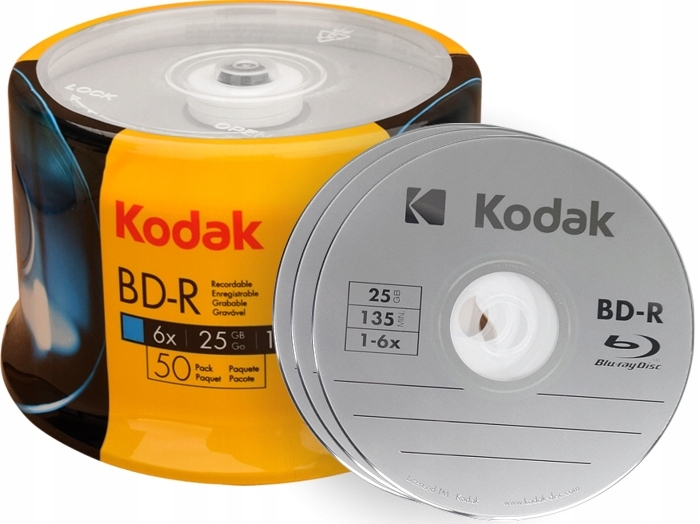 

Kodak Płyty Bd-r blu-ray 25GB 1-6x Cake 10